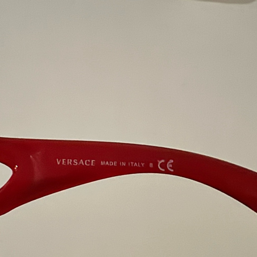 Versace Square Frame Red Sunglasses - image 6